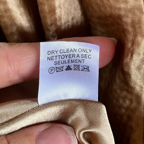 Laundry By Shelli Segal 100% Silk Gold Strapless Formal Size 8. NEW - Picture 9 of 9